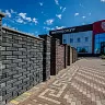 Забор BRICK Блок угловой левый венге купить в "Строй-Ресурсе"