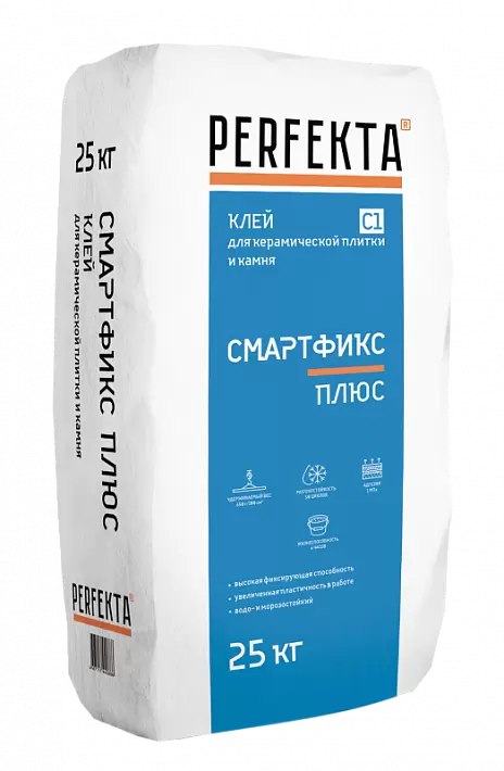 Клей плиточный Perfekta Смартфикс Плюс, 25 кг купить в "Строй-Ресурсе"