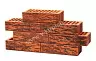Кирпич лицевой Воротынск М150 1,0НФ красный магма (ex. красный графит руст) (утолщ. лиц. стенка) купить в "Строй-Ресурсе"
