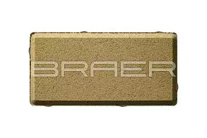 Тротуарная плитка Braer Прямоугольник желтый 200*100*40 фотография