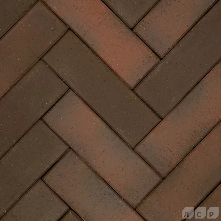 Клинкер тротуарный ЛСР 0,51НФ темно-красный флэш "Глазго" лонг купить в "Строй-Ресурсе"