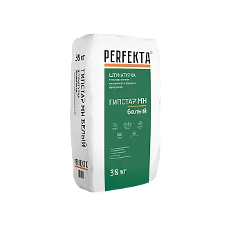 Штукатурка гипсовая легкая Perfekta Гипстар МН белый, 30 кг в "Строй-Ресурсе"