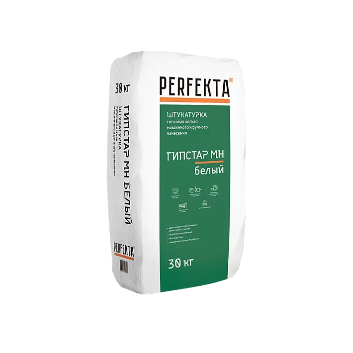 Штукатурка гипсовая легкая Perfekta Гипстар МН белый, 30 кг в "Строй-Ресурсе" Штукатурка гипсовая легкая Perfekta Гипстар МН белый, 30 кг купить в "Строй-Ресурсе"